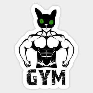 Cat peek a boo gym Sticker